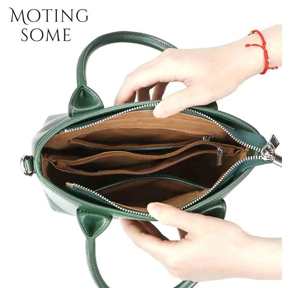 Motingsome Mini Shoulder Bag Woman Leather Purses Luxury Genuine Leather Designer Bags Cute Handbag and Pruses Black Tote 2024