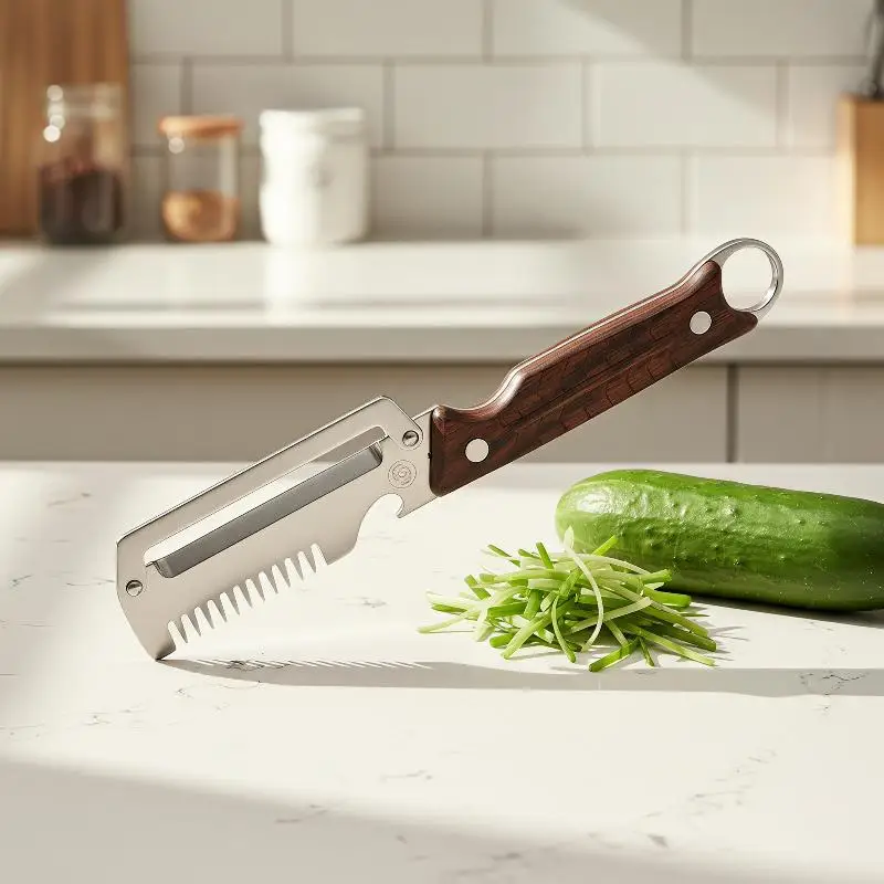 Multifunctional Onion Slicer Sharp Rustproof Stainless Steel Blade Ergonomic Design for Home Kitchen Users