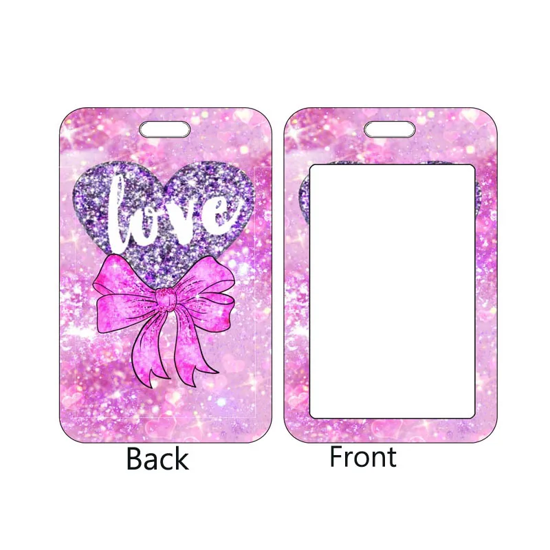 Nowy styl Kolor Miłość Wysuwany klips Uchwyt na kartę w kształcie serca ID Biznesowa karta pracy Yoyo Uchwyty na identyfikatory Artykuły biurowe