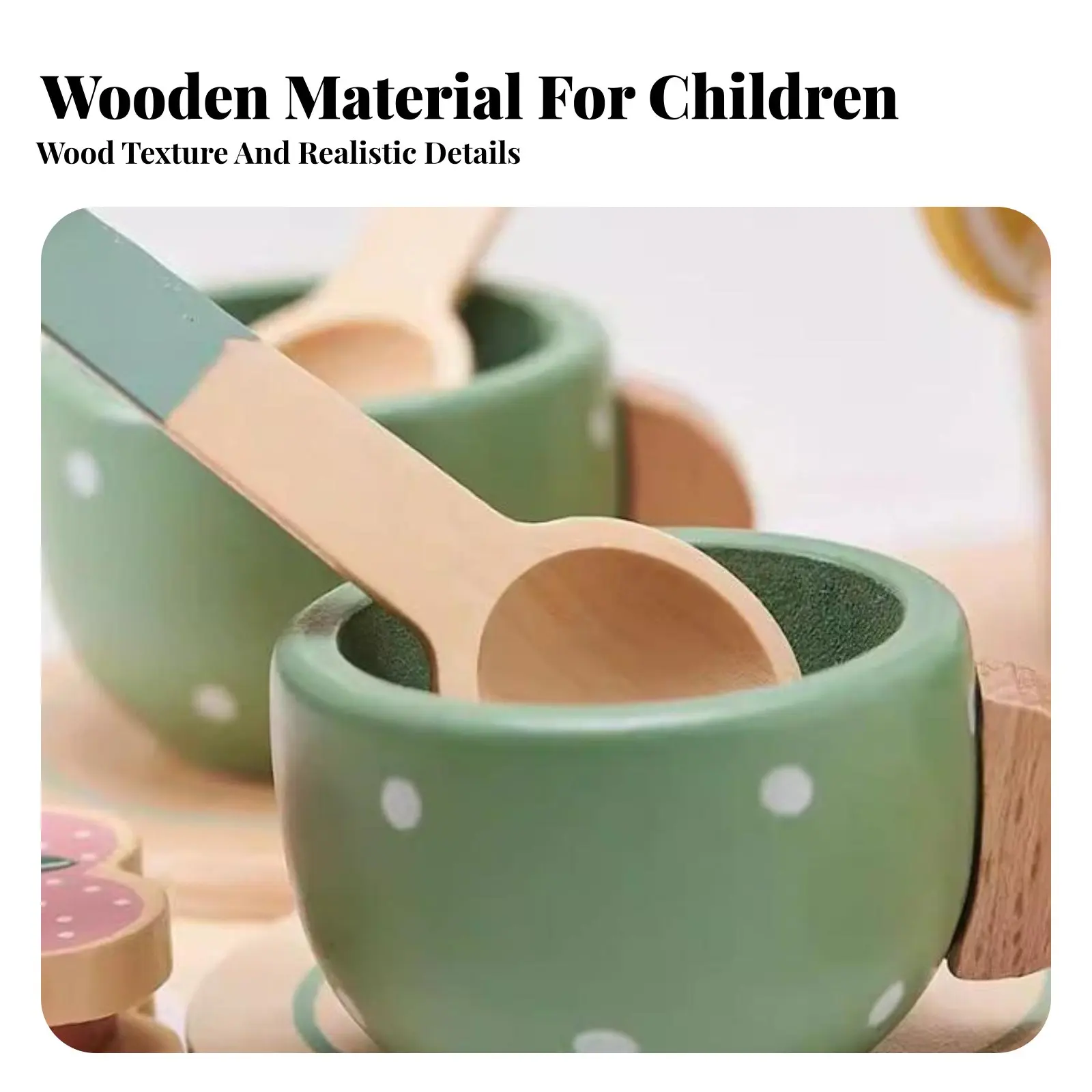 

15 Pieces Wooden Toy Tea Set Perfect Gift Kids Afternoon Tea Playset Wooden Kitchen Toy Set Imaginative Play Child-Safe