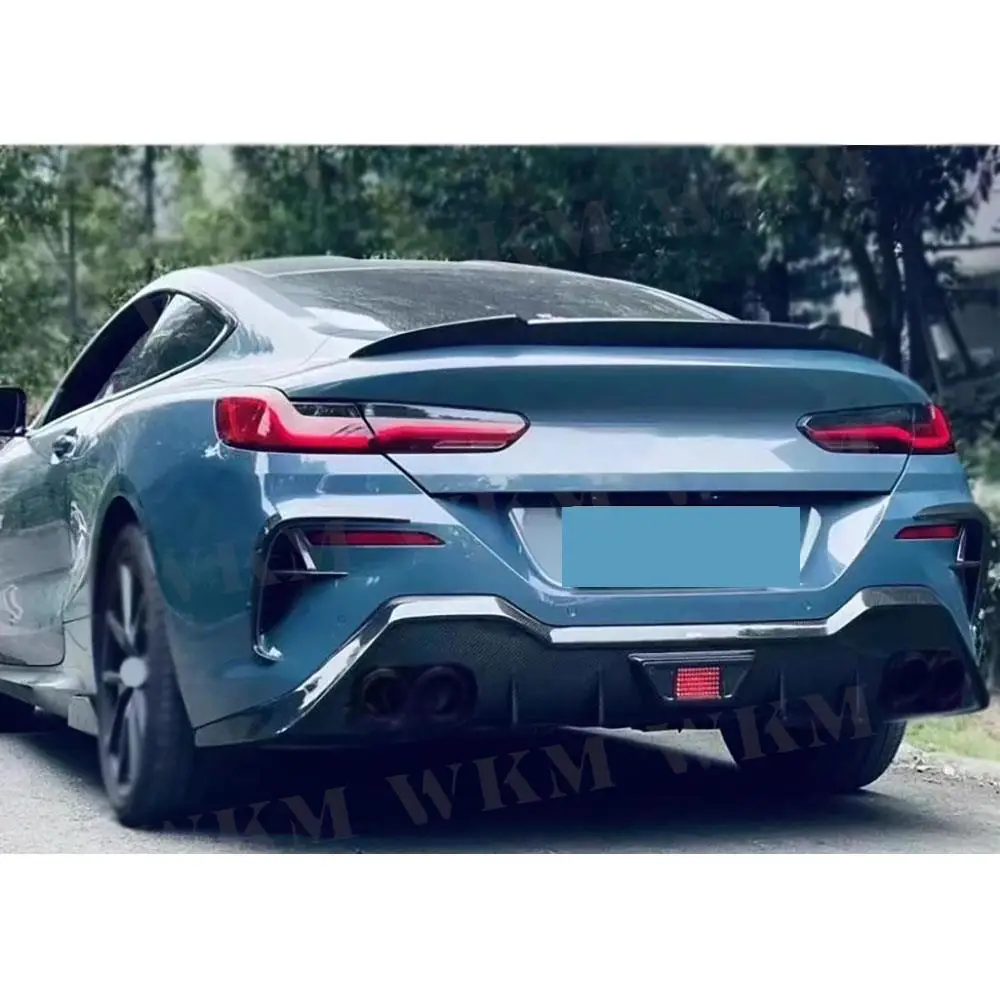 المصد الخلفي الناشر المفسد مع نصائح العادم الخمار الأنابيب لسيارات BMW 8 Series G14 G15 G16 2019-2022 أجزاء حماية الصدمات الخارجية