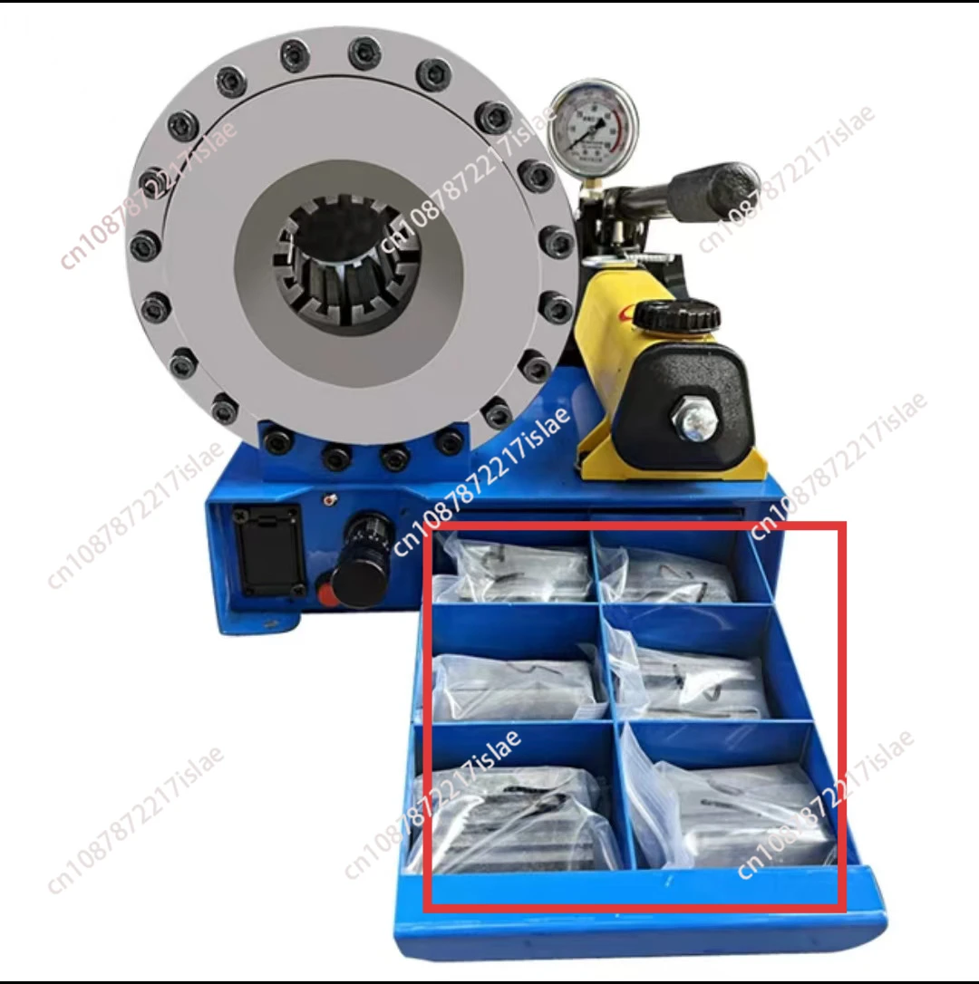 Manual pipe press, portable small pipe shrinking machine, hydraulic steel pipe hose, one set of seven types of grinding tools