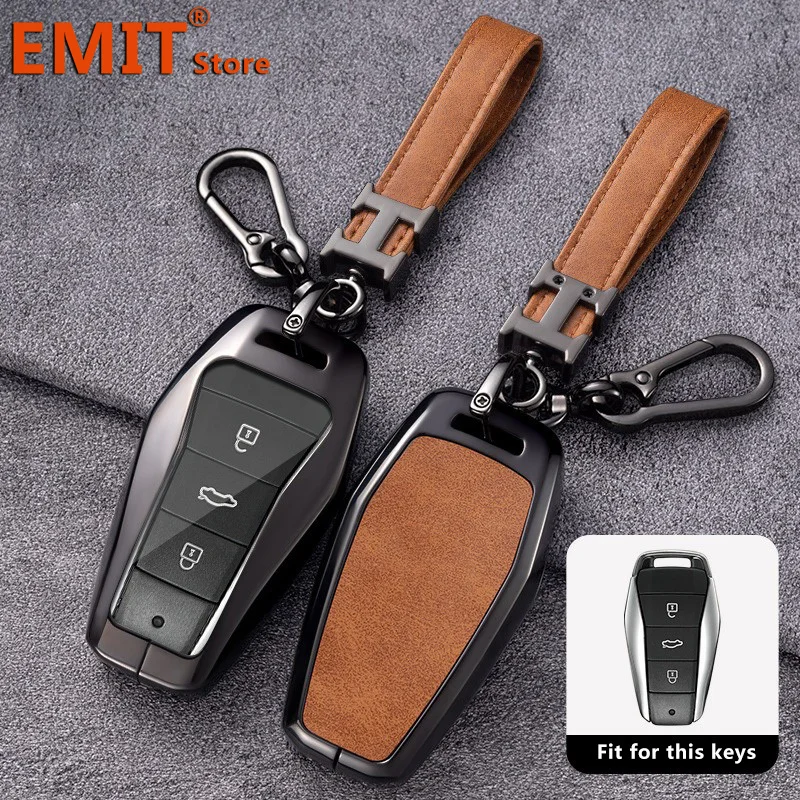 Car Key Case for JAC JS8 Sehol QX X4 X8 X7 A7 A5 E10X JS6 Sei 6 ProSol Remote Cover Shell Keychain Ring Holder Fob Accessories