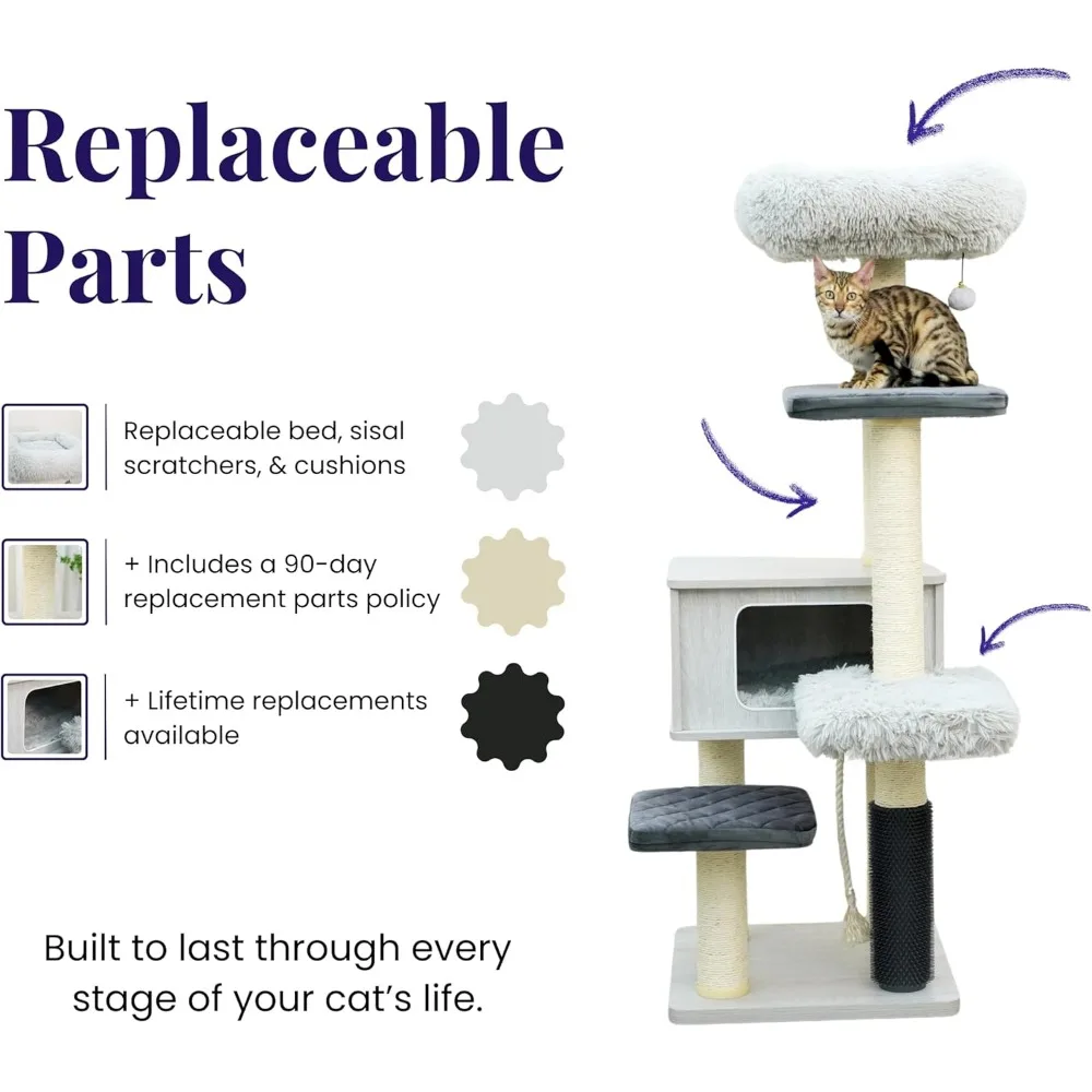 Set di 2 librerie alte e moderne da 2 con 10 cubi, libreria da pavimento, soluzione di archiviazione elegante