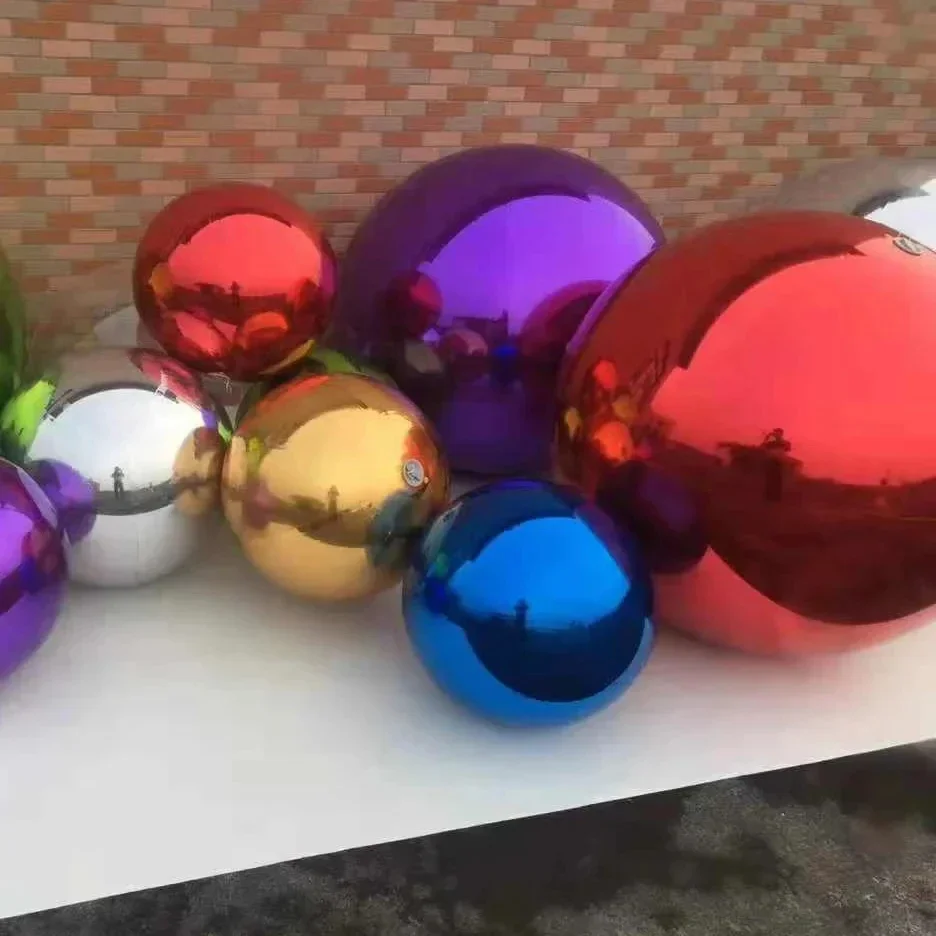 Riesiger PVC Aufblasbarer Spiegelballon Metallisch Reflektierende Kugel Boden- und Hängedekoration für Hochzeit Disco Geburtstag Party Event – Detail 17