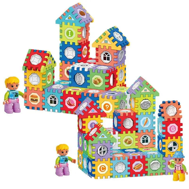 Fai da te assemblato a mano blocchi di casa puzzle giocattoli Mini Building Block Set per 3-6 anni bambini ragazze ragazzi gioco di apprendimento educativo