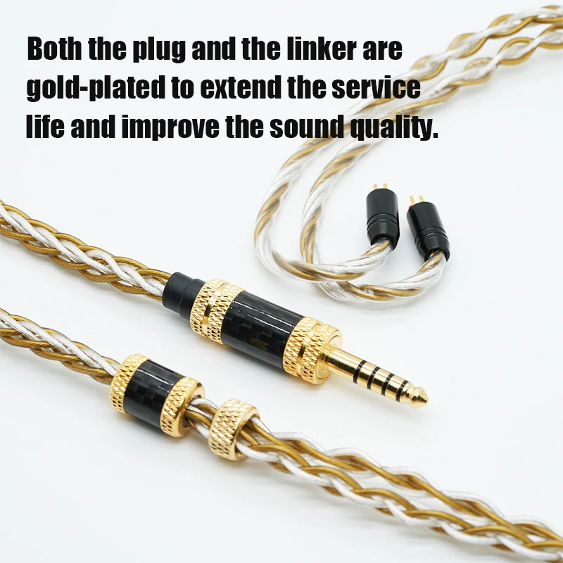 IvipQ-331 IEM-Kabel, HIFI-In-Ear-Kopfhörer-Upgrade-Kabel mit 4,4 mm 3,5 mm MMCX 2-polig für TANZU SE535 UE900S Moondop – Detail 3
