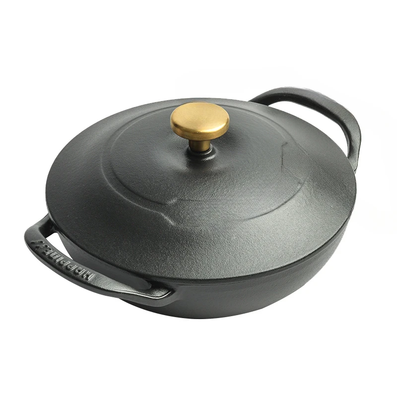 21cm Uncoated Stew Cast Iron Soup Clay Enamel Pot Multifunctional Household Low Pressure Cooking Pots