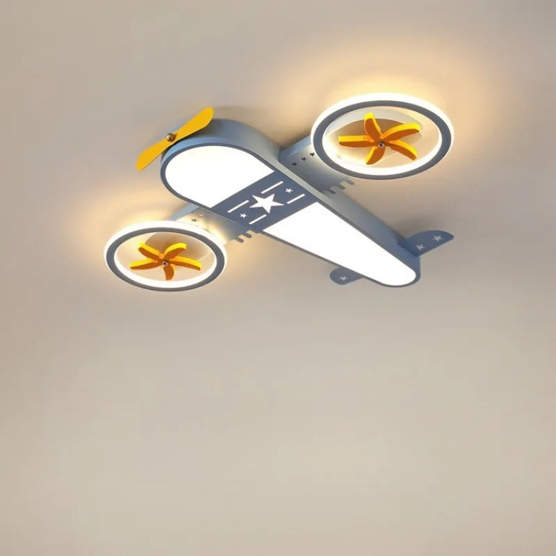 SANDYHA Cartoon Airplane Ceiling Light Children's Room LED Lighting Fixture For Artistic Decor In Bedroom Study And Living Room