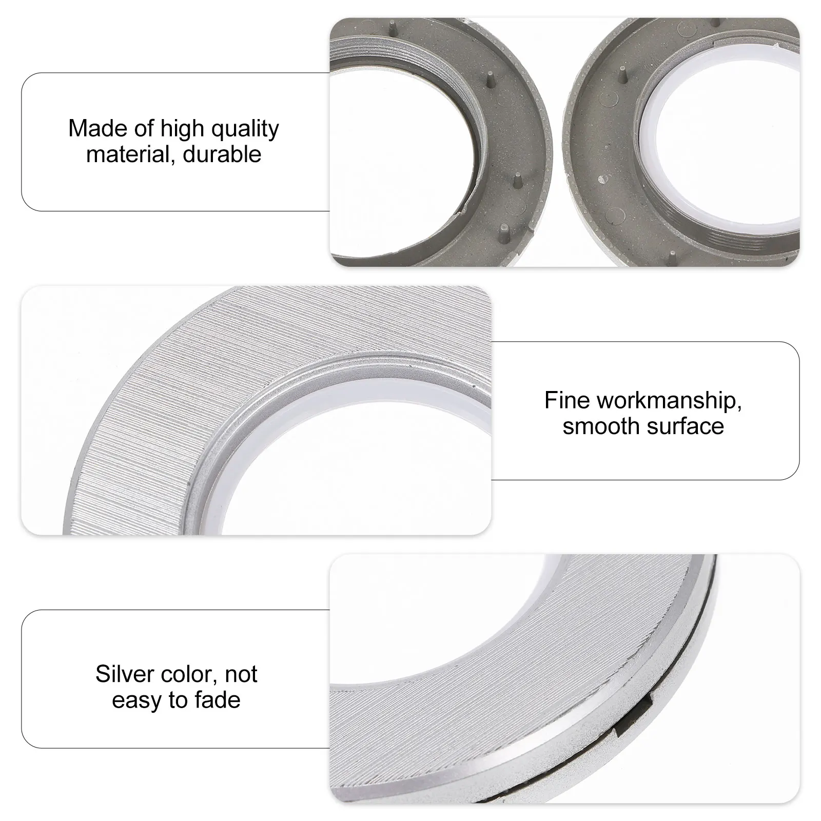 

50pcs Curtain Rings Washable Heavy Duty Smooth Slide For Shower Window Curtains Home Hotel Decoration Ring Accessories