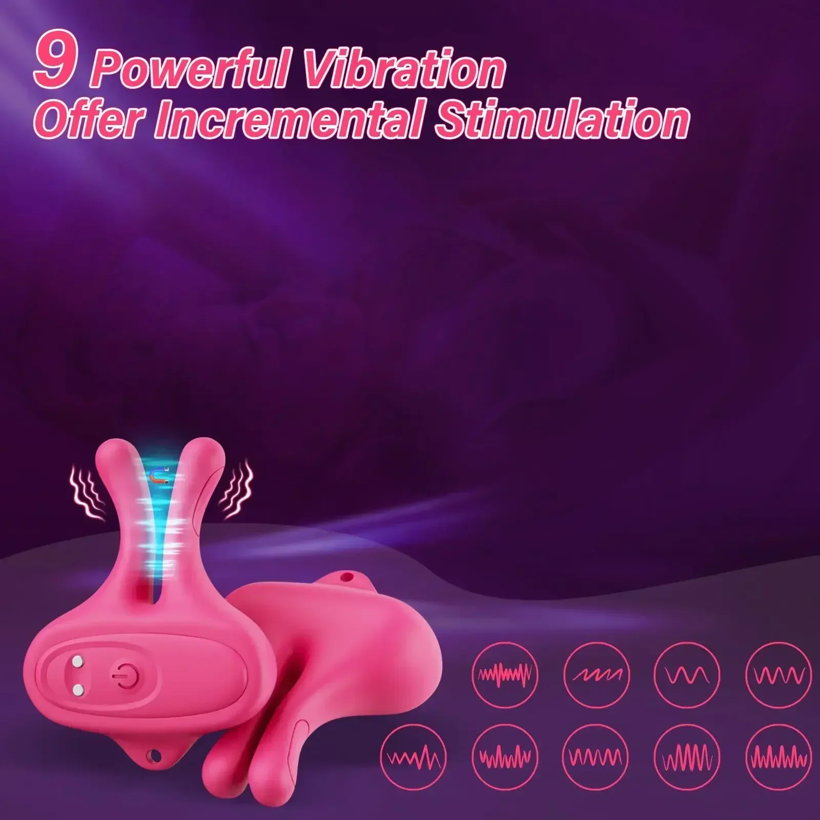 Vibrating Nipple Clamps Vibrator 9 Vibration Modes Magnetic Nipple Stimulation BDSM Adult Sex Toys for Women Couples Pleasure