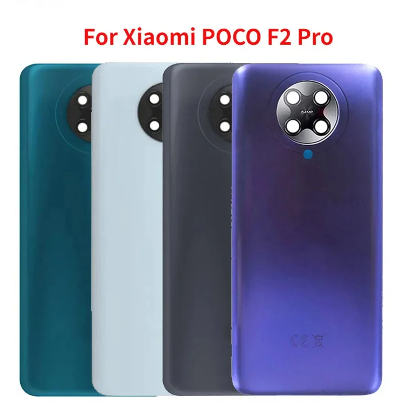 

Стеклянная задняя крышка для Xiaomi Poco F2 Pro, Крышка батарейного отсека, задняя крышка корпуса, Замена объектива камеры