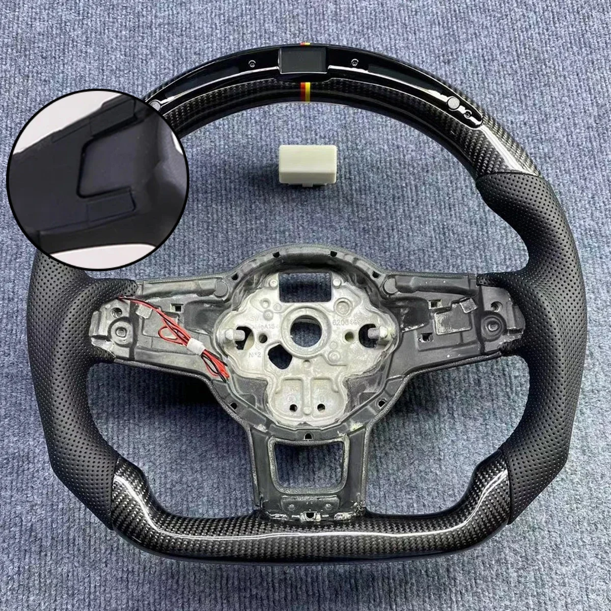 

Steering Wheel LED Carbon Fiber Carbon Fiber Steering Wheel Support Customization For VW Golf MK 7 7.5 GTI GTD GTE R Polo