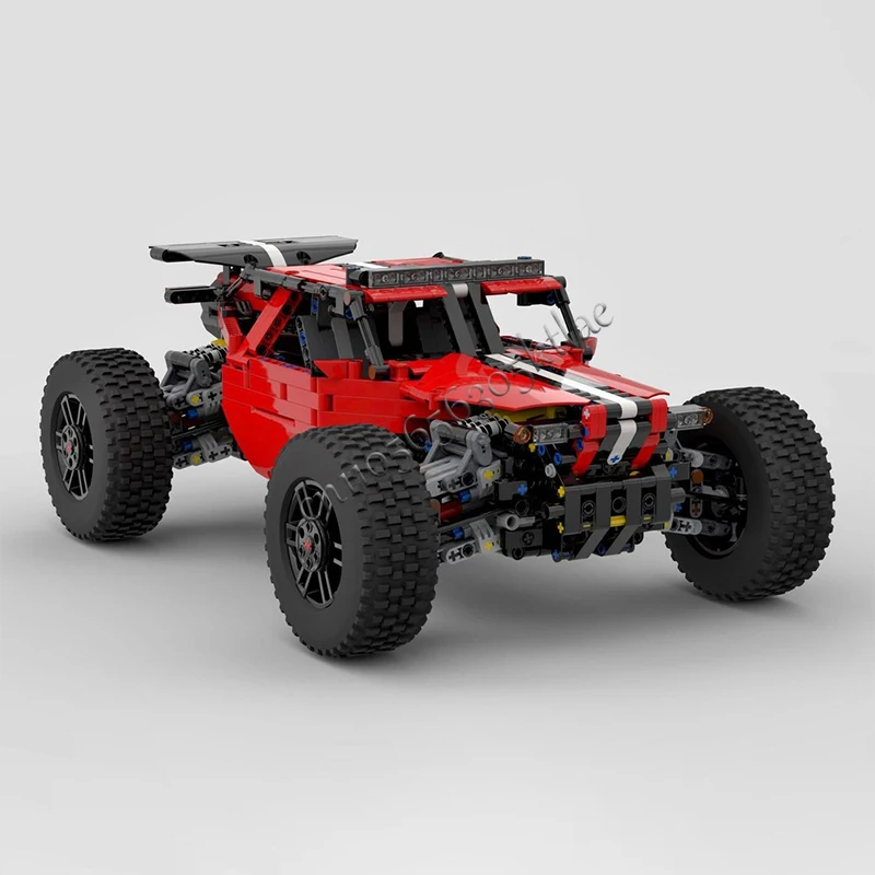1734 Parts MOC City Car Red Off Road Vehicle Model Technology Building Blocks Creative Children Toys Surprised Halloween Gifts