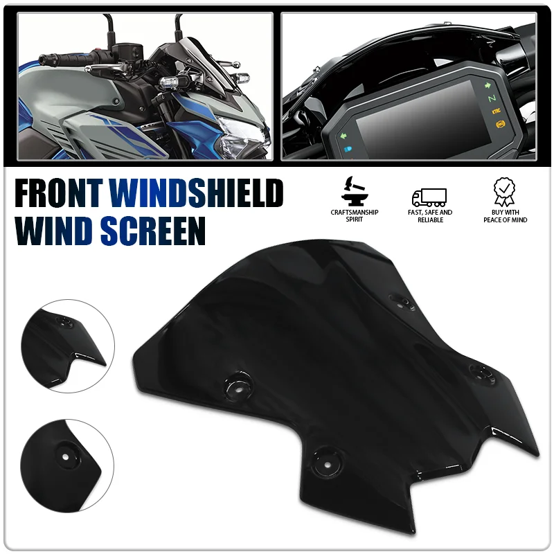 

Front Wind Deflector Protector Visor Screen For Z900 Z650 z650 z900 20-25 Motorcycle WindScreen Front Windshield Visor Deflector