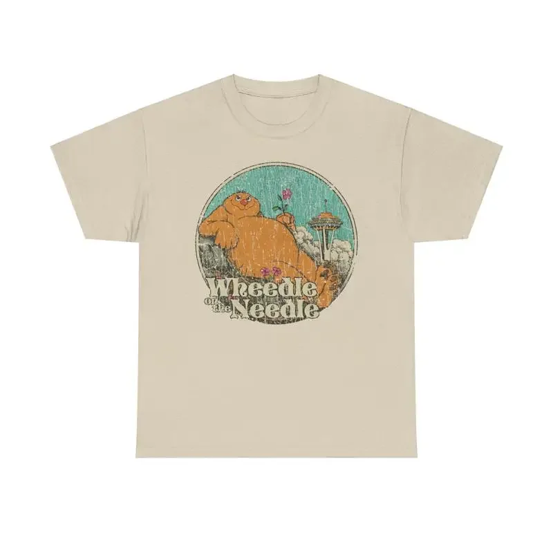 Wheedle on the Needle 1974 Seattle Washington Nostalgic Illustrated Book T shirt