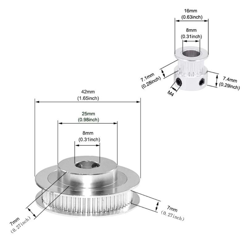 GT2 – roue synchrone 20 60 dents 8mm, 2 jeux de poulies de synchronisation d'alésage avec 2 pièces longueur 200mm largeur 6mm réduction de ceinture 40JE
