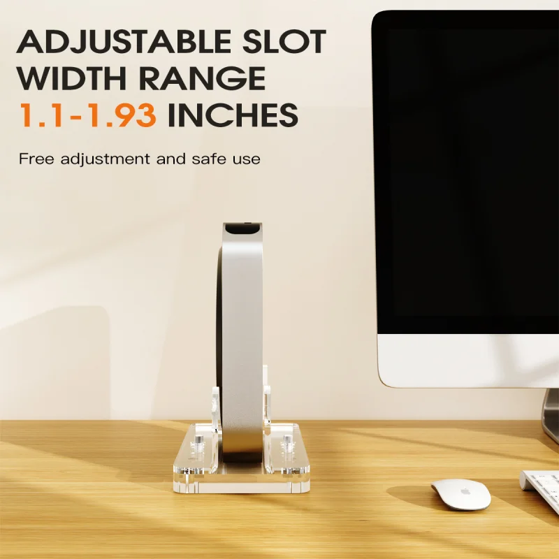 Imagem -02 - Multi-function Stand Holder Base Suporte Acrílico para Mac Mini Apple Host Storage Rack Mount Desktop