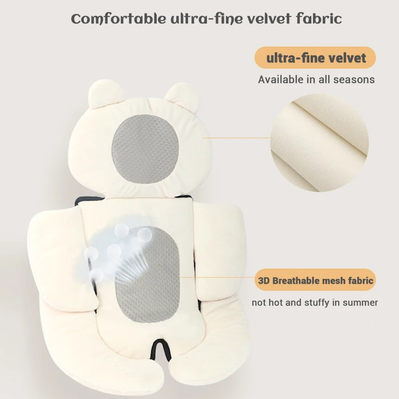 وسادة مقعد لعربة الأطفال على الوجهين، وسادة مقعد آمنة سميكة ودافئة، عربة أطفال عالمية، سلة يد، ملحقات عربة الأطفال #3