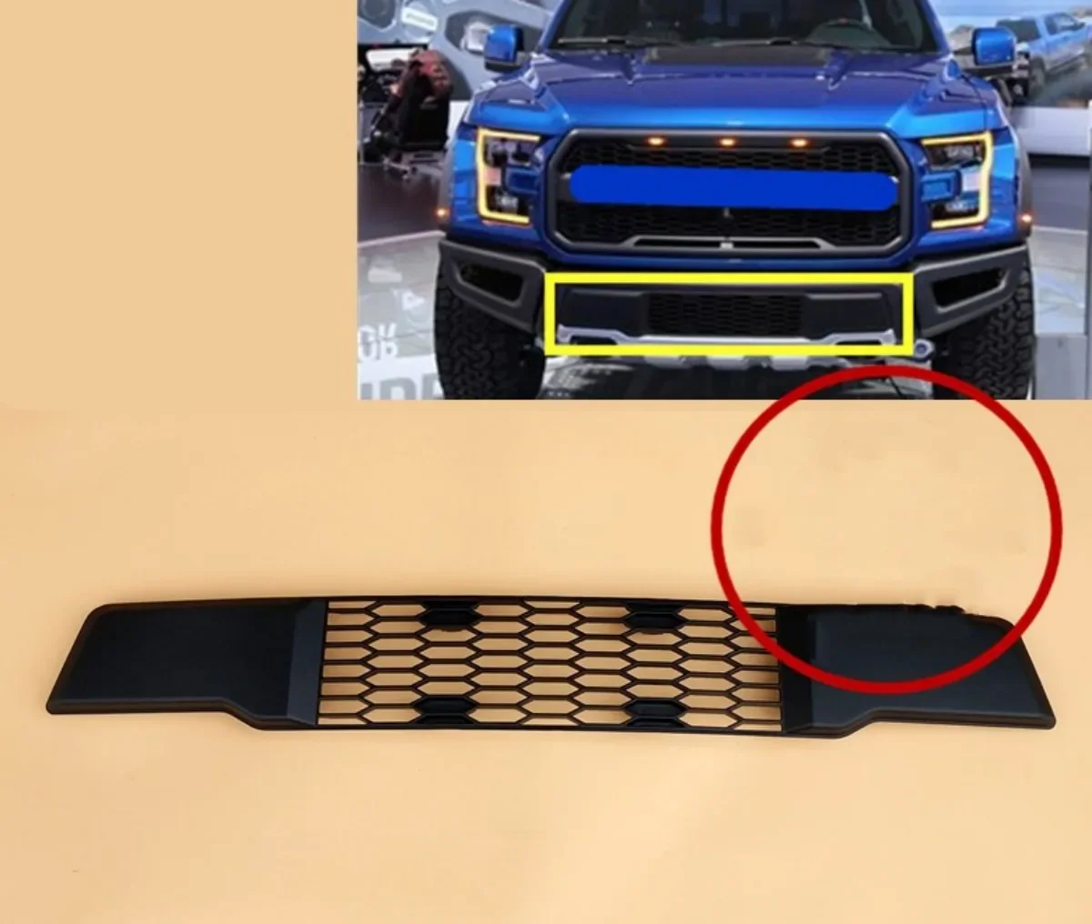 

Car Front Bumper Grill Mask Radiator Grille for Ford F150 17-20