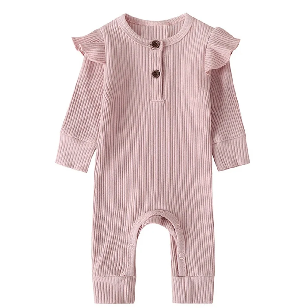 Baby Jumpsuit Spring Autumn Long Sleeve Jumpsuits Baby Clothes Sets for Newborn Boys Solid Bodysuit Girls Romper 0 to 18 Months