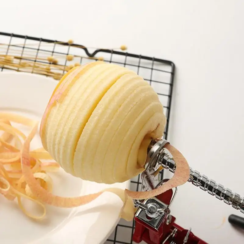 Apple Peeler 3 in 1 Stainless Steel Core Slice Cutter Hand-cranked Fruit Peeler Slicing Tools Kitchen Apple Slicer Corer Cutter