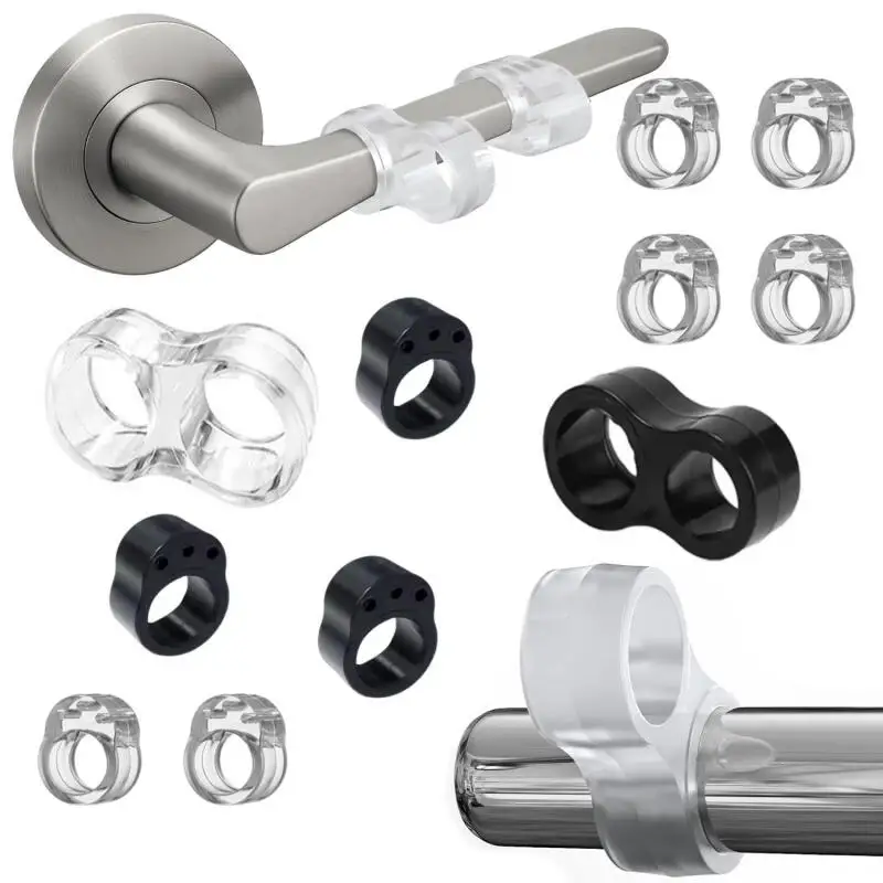 5 Stück Türstopper, PVC-Türgriff, Puffer, Wandschutzpolster, Antikollisionsschutz, stoßfeste Ringe für Möbel, Türklinke – Detail 6