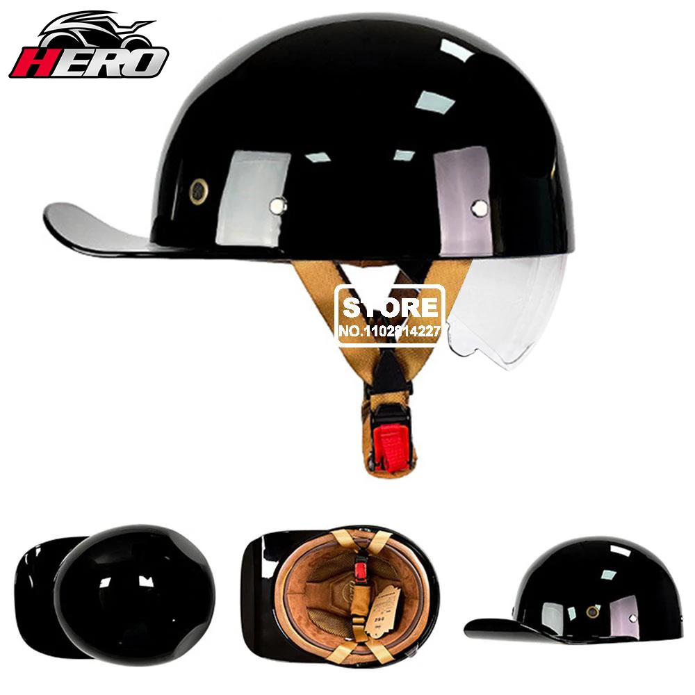 

Vintage Motorcycle Men And Women Riding Safety Helmets Riding Anti-fall High-quality Helmet Highway Commuter Semi-wrapped