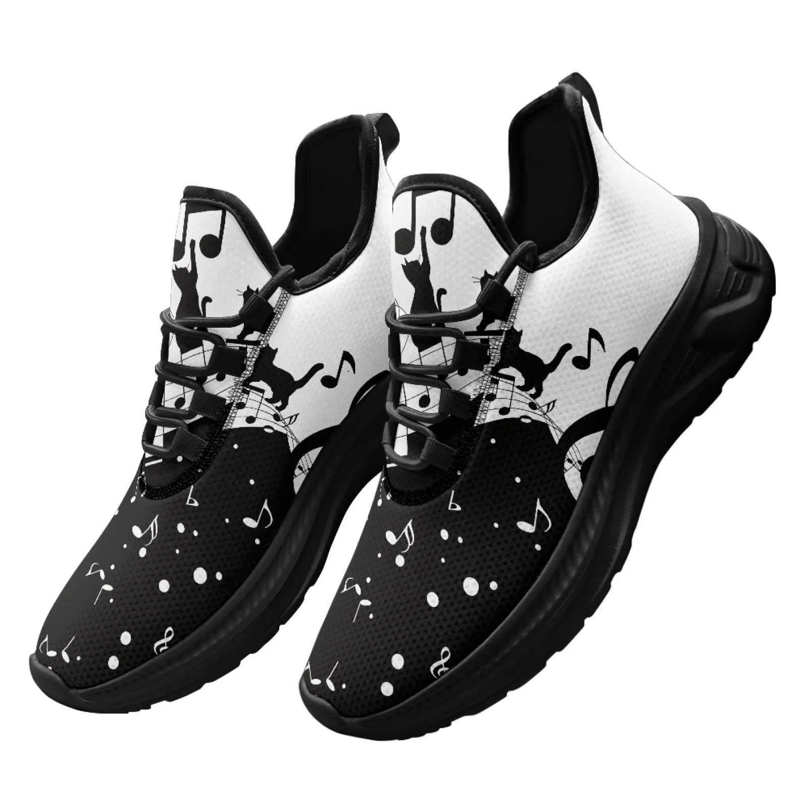 PENSTROLL Note Cat Non Slip Athletic Shoes for Men Workout Running, Breathable Walking Shoes