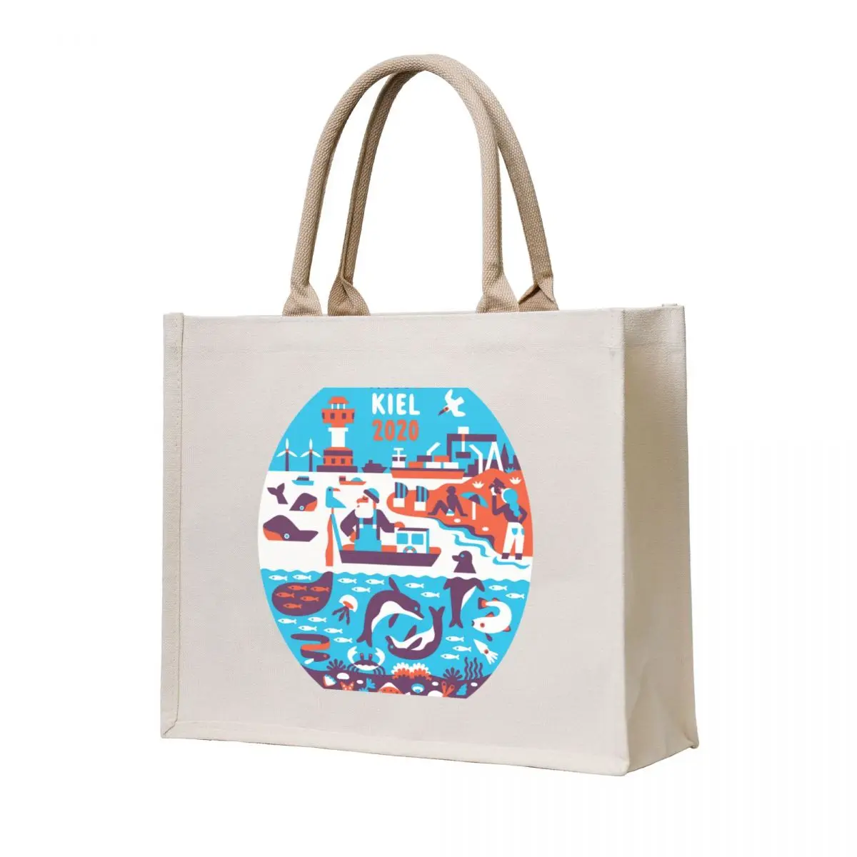 

IMCC6 oval logo Tote Bag bags woman 2025 Women's beach bags shopping bags foldable
