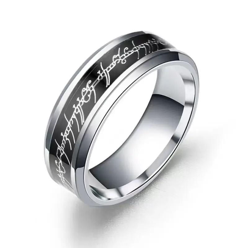 8MM Size 6 -13 Gold Plating LOTR Lord of Ring Band Wedding Engagement Cocktail Husband Father Gifts