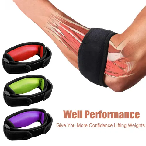 BraceTop 1 PC Tenisçi Dirsek Brace Tendinit, Önkol Ağrısı, Golf Dirsek Desteği, Erkekler Kadınlar için Sıkıştırma Pedi ile Kol Kayışı Bandı