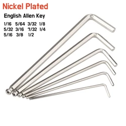 1~5X Extended Ball joint Allen Keys 1/16 5/64 3/32 1/8 5/32 3/16 7/32 1/4 5/16 3/8 1/2 Nickel Plated Long Arm English Hex Wrench