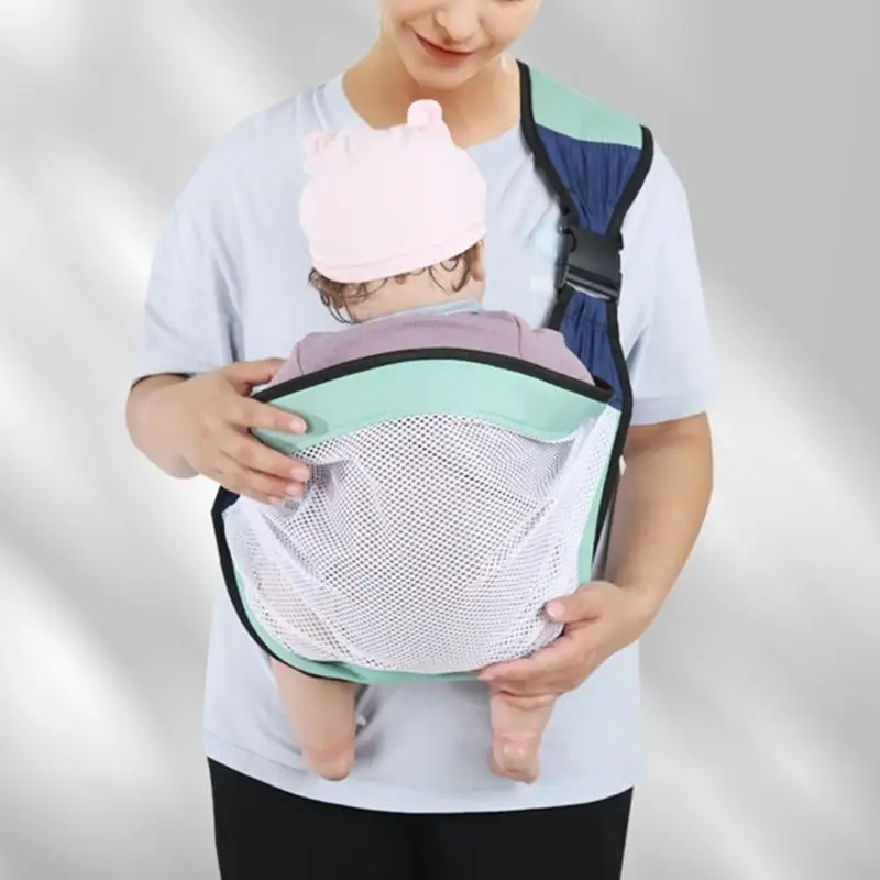 R66D Kekang Setengah Bungkus Perjalanan Bayi Nyaman Pelukan Bayi Tempat Bungkus Menyusui Bayi Baru Lahir untuk Berat