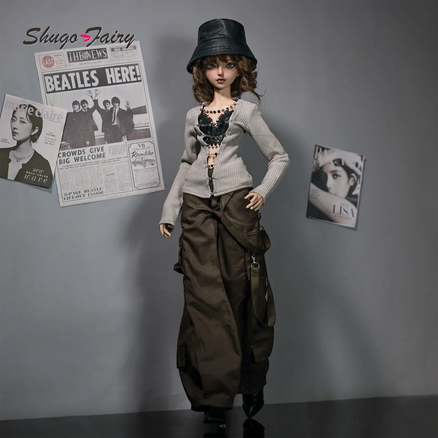 Bjd Doll 1/4 Julia B Full Set Cool Y2K Style Small Chest Cocky Hottie Female Ball Jointed Dolls Shugafairy