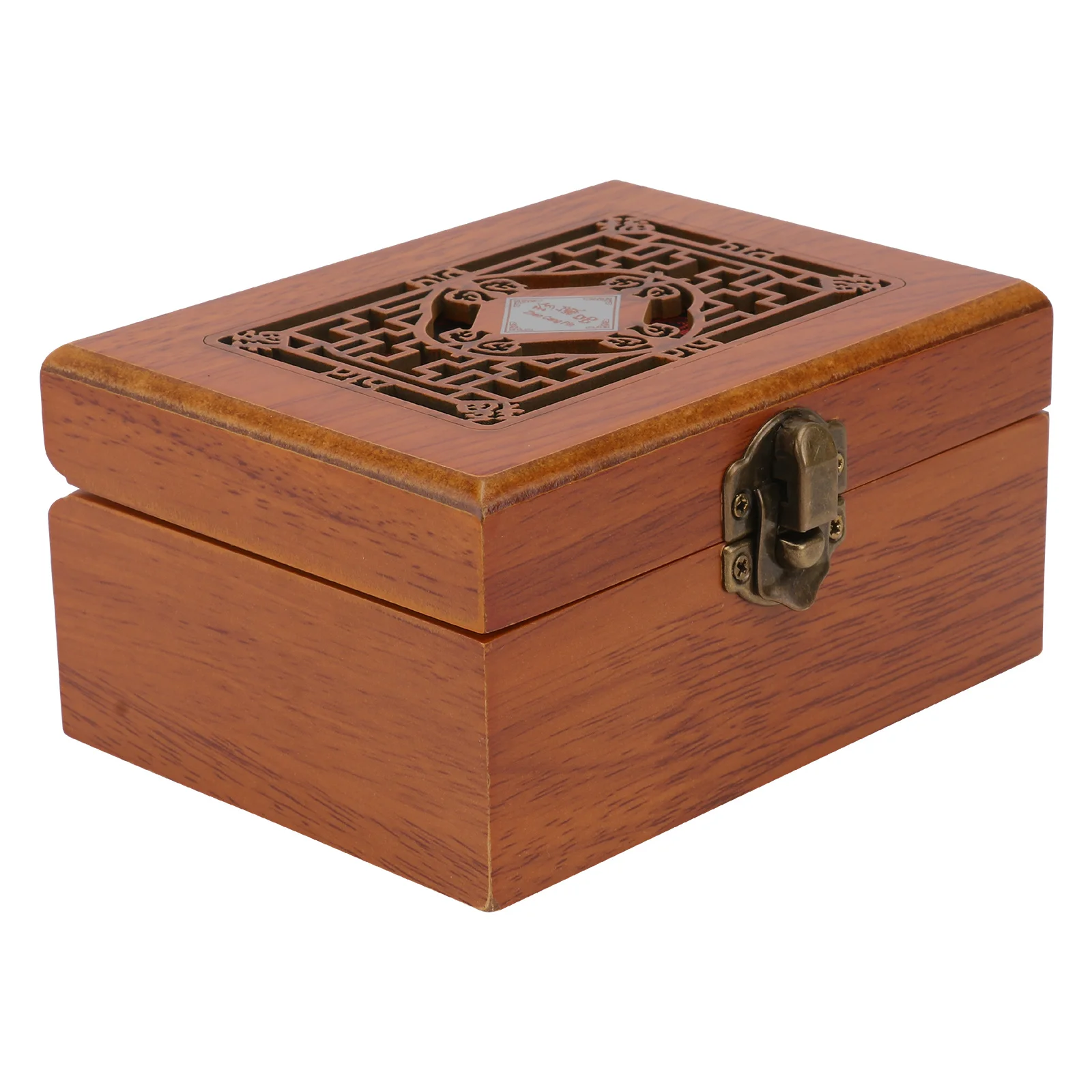 

Jewelry Storage Box Wooden Carving Design for Necklace Bracelet Ring Holder Gift Case Protection Scratch-Resistant Compact