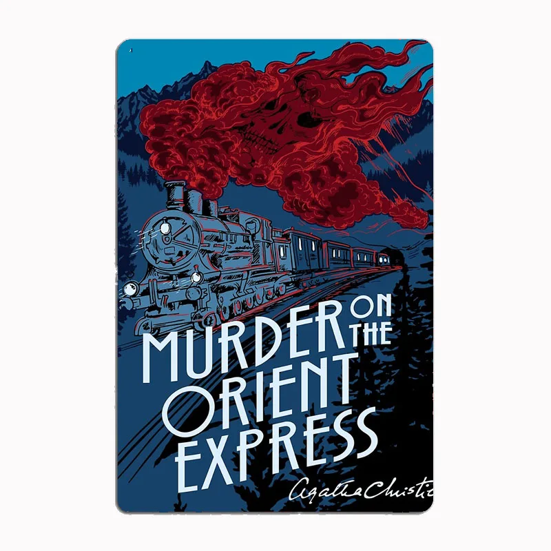 Murder on the Orient Express Poster Metal Tin Sign Truck Indoor and Outdoor Home Bar Coffee Kitchen Wall Decoration