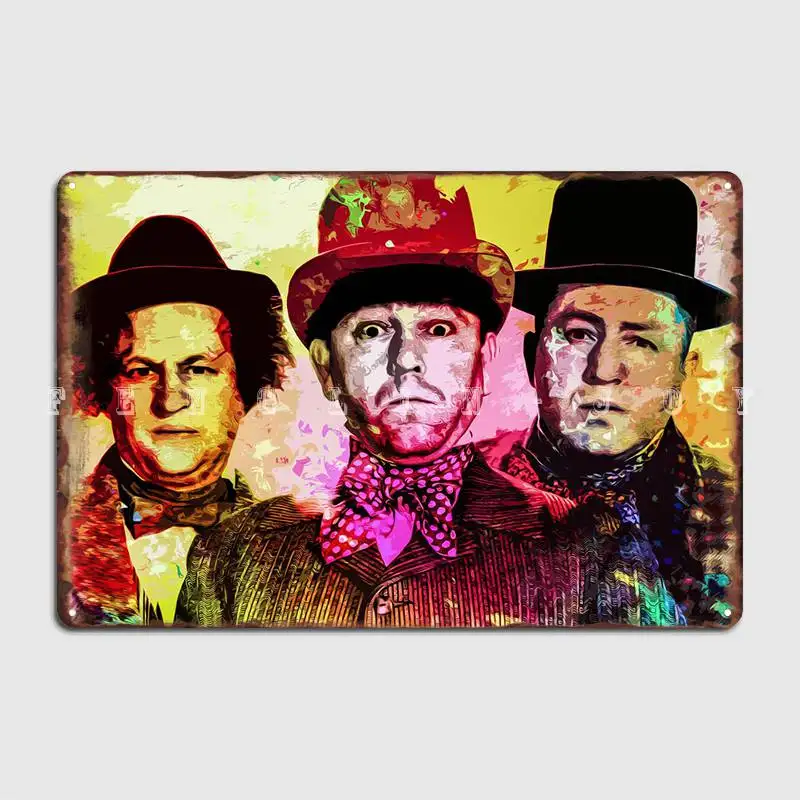 The Three Stooges Art Pop Metal Sign Wall Pub Wall Decoration Wall Plaque Tin Sign Poster