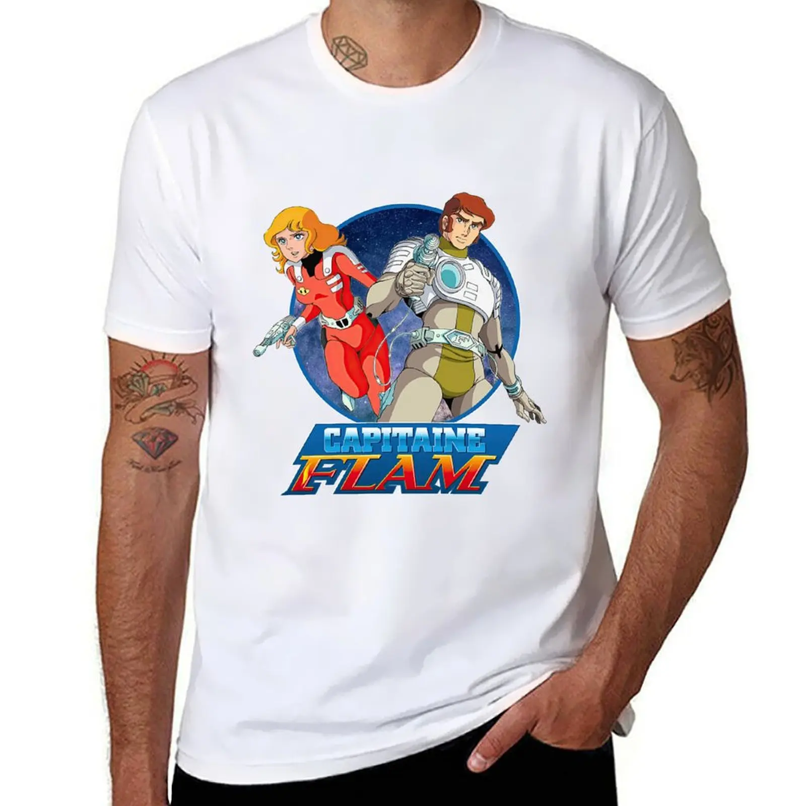 Capitaine Flam (Captain Future) T-Shirt man graphic t shirt t shirts for man graphic vintage T-Shirt