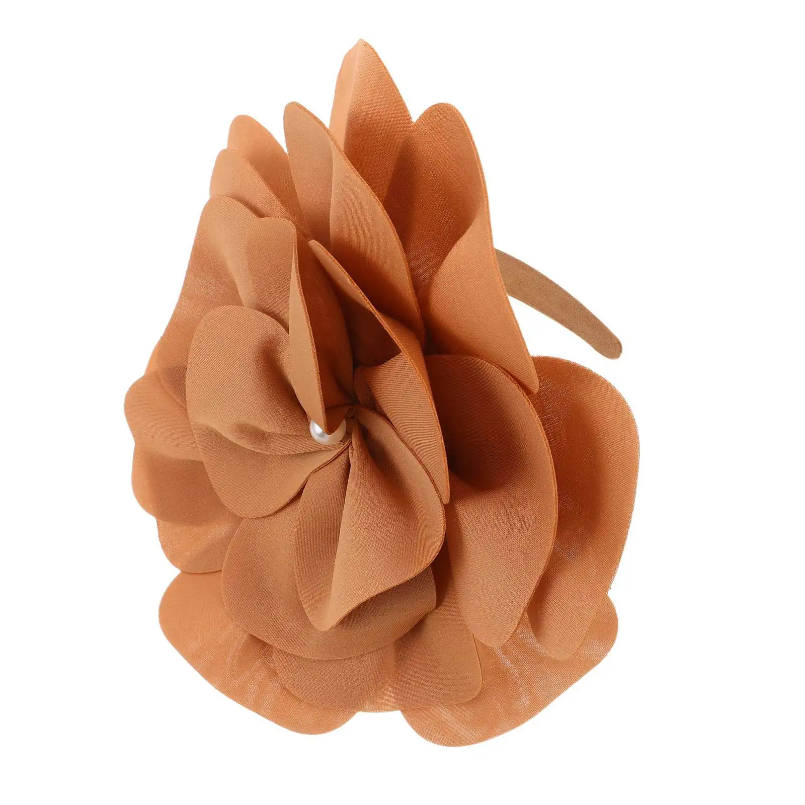 

Элегантная свадебная повязка на голову с крупными жемчужными цветами для невесты, для фотосессий, свадебных и чайных вечеринок