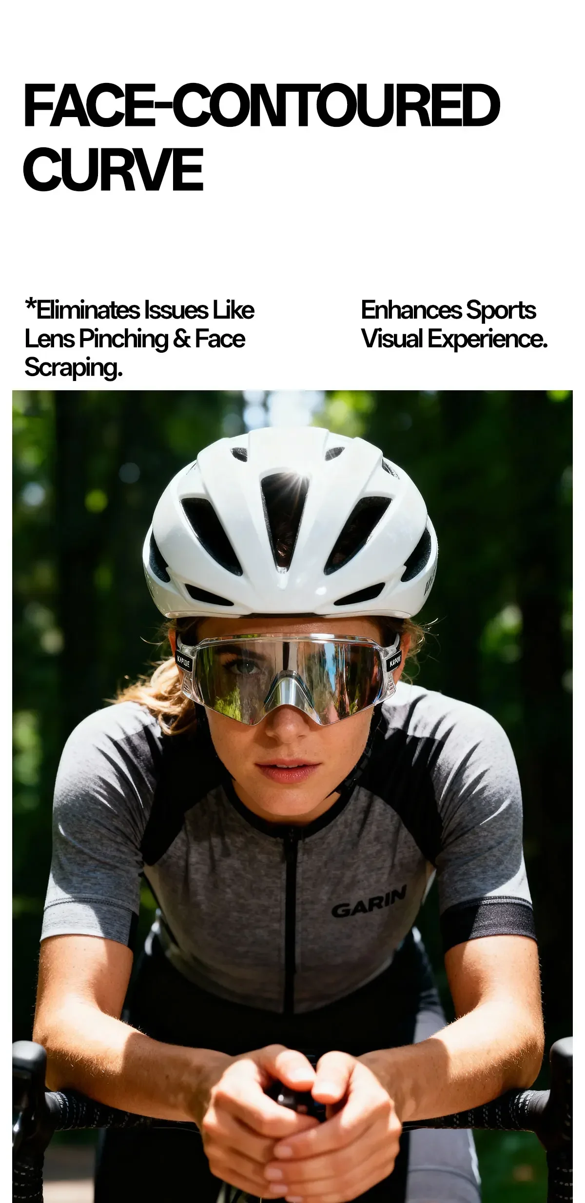 KAPVOE Eagle Beak Integrierte Fahrradbrille Rennbrille Fahrradsonnenbrille MTB Rennrad Outdoor-Sport Fahrradbrille für Männer und Frauen – Detail 2