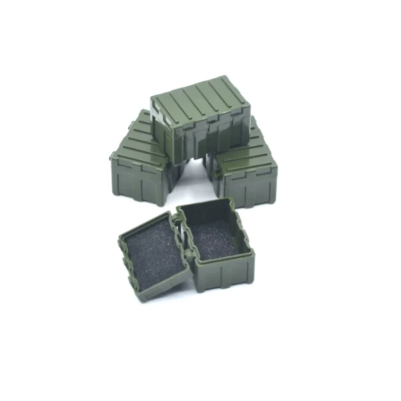 1:18 Scale Soldier Supply Crates Attachments for 3.75 inch Doll Scene Accessory Set Display Toy Gift Ornament