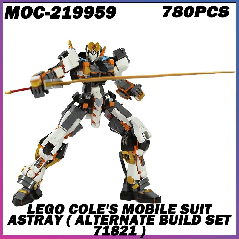 780-piece set MOC-219959 Mecha Robot Building Blocks, Linked Movable Action Model, Building Block Desktop Decoration, DIY Toy Gi