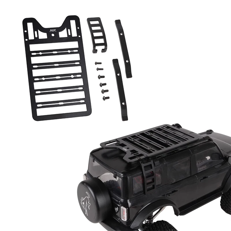 

TRX4-M Metal Roof Luggage Rack with Ladder for 1/18 RC Crawler Car Traxxas TRX4M Bronco Upgrade Parts