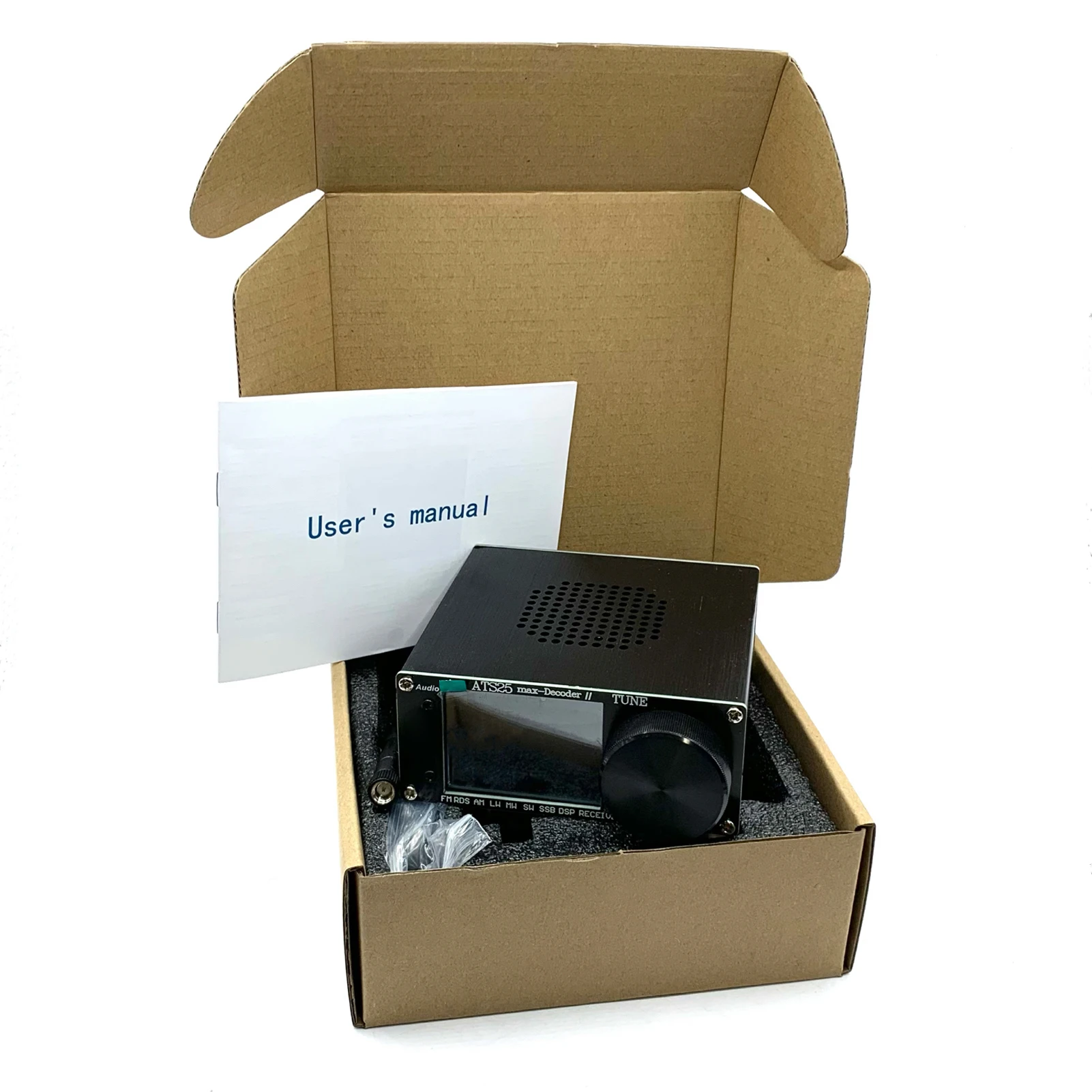 ATS-25MAX Decoder V2 2,4 Zoll Touchscreen Tragbarer Vollband-Radioempfänger mit HAM-Frequenzmodulationsradios Suche