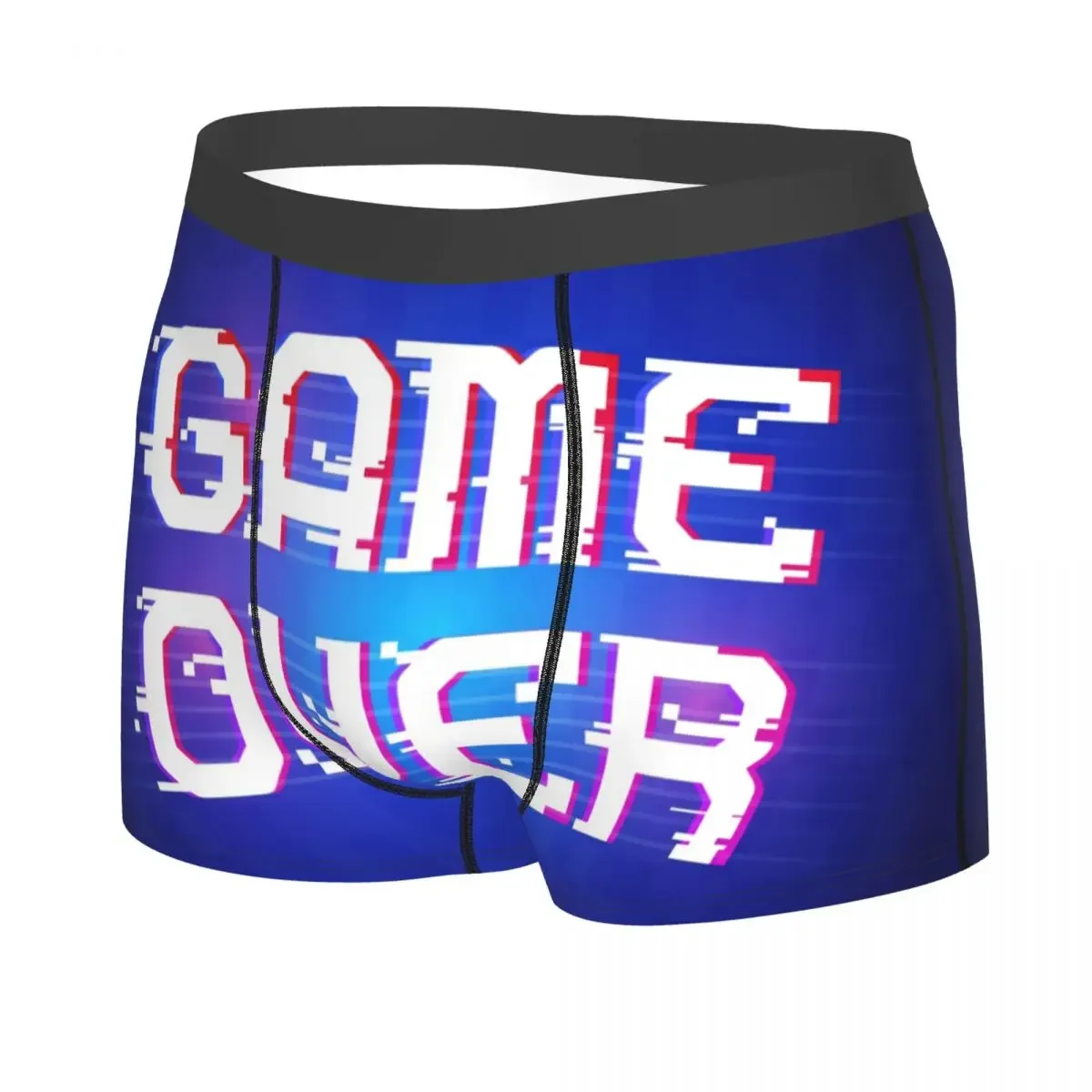 Custom Game Over Gaming Gamer Controller Boxer Shorts For Men 3D Print Video Game Gift Underwear Panties Briefs Soft Underpants