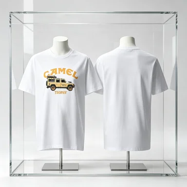 2026 New Skin-friendly Camiseta De Manga Corta Con Cuello Redondo Y Estampado Retro Informal Y Moderno De Algodón Para Hombre