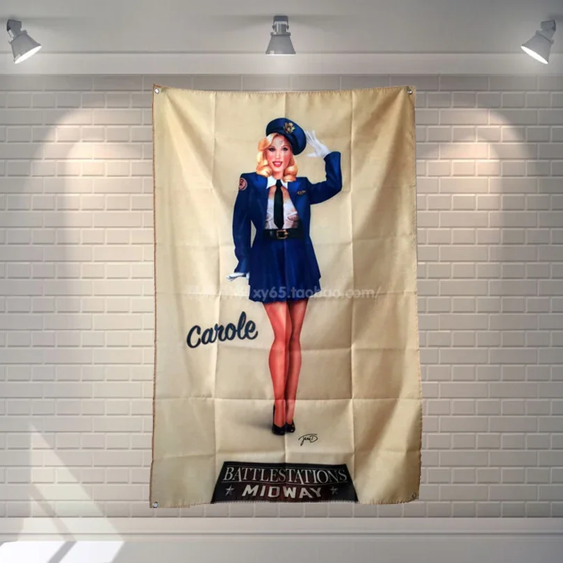 "Carole " Rock Band Poster Hanging Painting Wall Sticker 56X36 Inches Cloth Banner Music Banquet Home Decor