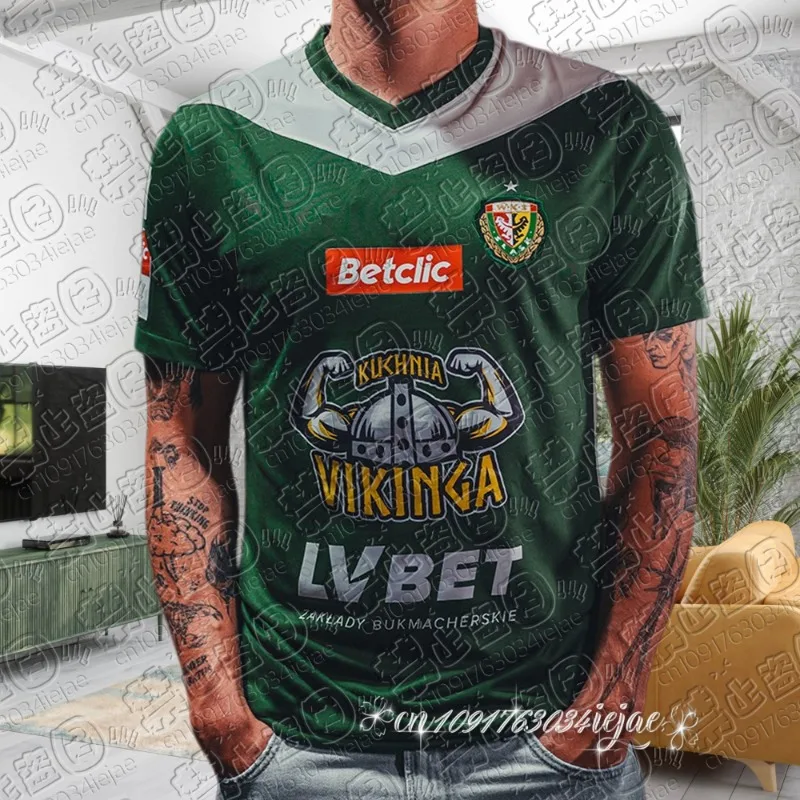 26/25 أحدث البولندية سوبر كرة القدم الرجال جيرسي بولندا التجفيف السريع سيلاتسك وفروكلافا لكرة القدم بنين مباراة التدريب الجديدة الفانيلة الخاصة #1