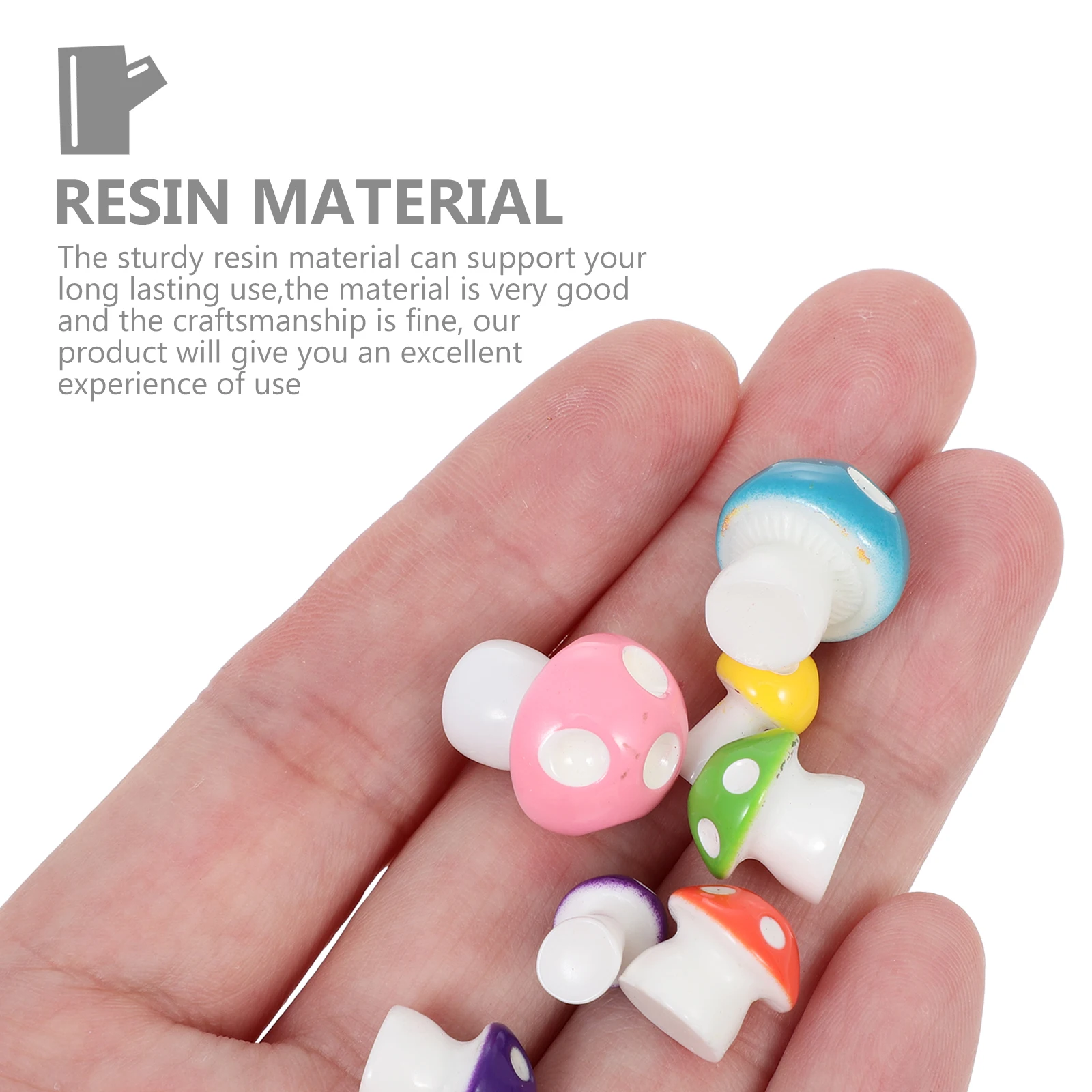 

45pcs Micro Landscape Decorations Mini Mushroom Resin Fairy Garden Ornament For Desktop Bookshelf Window Sill Scene Layout Props